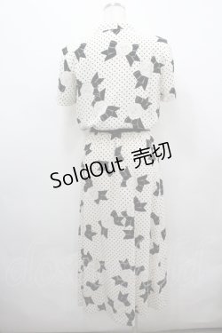 画像3: INGEBORG / カメリアドット開襟ワンピース  オフ×黒 I-26-04-06-071-LO-OP-TE-ZI