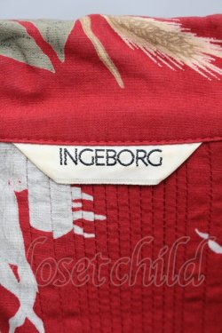 画像4: INGEBORG / ひまわり&とうもろこしプリントワンピース  赤 I-26-04-06-072-LO-OP-TE-ZI