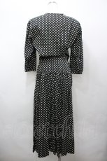 画像4: INGEBORG / ドットリボン長袖ワンピース  黒×白 I-26-04-06-073-LO-OP-TE-ZI (4)
