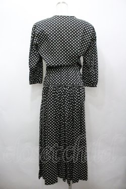 画像4: INGEBORG / ドットリボン長袖ワンピース  黒×白 I-26-04-06-073-LO-OP-TE-ZI