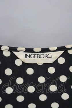 画像5: INGEBORG / ドットリボン長袖ワンピース  黒×白 I-26-04-06-073-LO-OP-TE-ZI