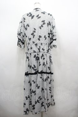 画像3: PINK HOUSE / 水玉りぼんプリントワンピース  白Ｘ黒 I-26-04-06-074-LO-OP-SA-ZI