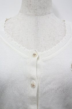 画像3: Secret Honey / スターボタン&ハートワッペンニットカーディガン  白 I-26-04-06-008-CA-TO-SA-ZI