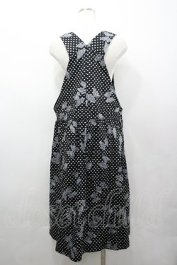 画像3: PINK HOUSE / 水玉リボンジャンパースカート  黒 I-26-04-06-080-LO-OP-SA-ZI