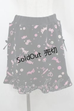 画像1: BABY,THE STARS SHINE BRIGHT / キャンディプリントスカート  黒Ｘピンク I-26-04-06-085-BA-SK-SA-ZI