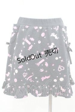 画像3: BABY,THE STARS SHINE BRIGHT / キャンディプリントスカート  黒Ｘピンク I-26-04-06-085-BA-SK-SA-ZI