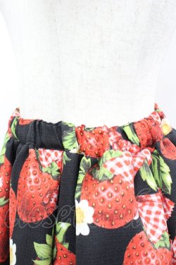 画像2: Emily Temple cute / Contrast ストロベリースカート  黒Ｘ赤 I-26-04-06-086-ET-SK-SA-ZI