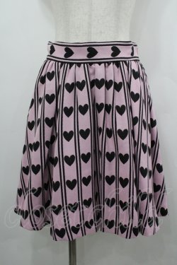 画像1: MILK / ハートレジメンタルスカート  ピンクＸ黒 I-26-04-06-087-ML-SK-SA-ZI