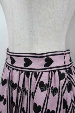 画像2: MILK / ハートレジメンタルスカート  ピンクＸ黒 I-26-04-06-087-ML-SK-SA-ZI