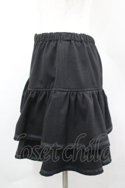 画像2: MILK / 2段フリルラインスカパン  黒 I-26-04-06-088-ML-PA-SA-ZI