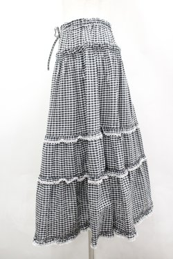 画像2: PINK HOUSE / ドビーギンガムスカート  黒Ｘ白チェック I-26-04-06-089-LO-SK-SA-ZI