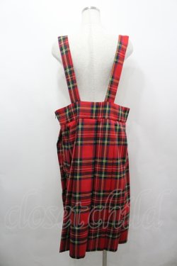 画像3: HEIHEI / タータンチェック吊りスカート  赤チェック I-26-04-06-094-PU-SK-SA-ZI