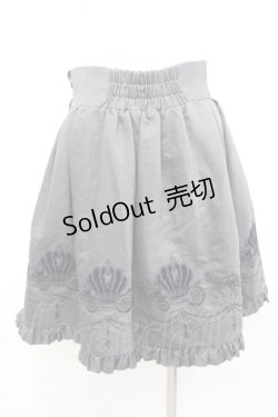 画像4: BPN / 馬車刺繍スカート M グレーＸ青Ｘ黒 I-26-04-06-095-GO-SK-SA-ZI