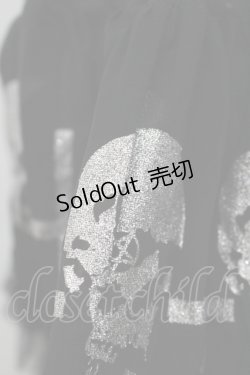 画像3: GLAVIL / スカル&逆十字ptミニスカート  ブラック×シルバー I-26-04-06-100-PU-SK-SA-ZI