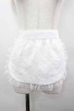 画像1: Puppet Bombs（海外ロリータブランド） / レースエプロン  白 I-26-04-06-102-LO-ZA-SA-ZI