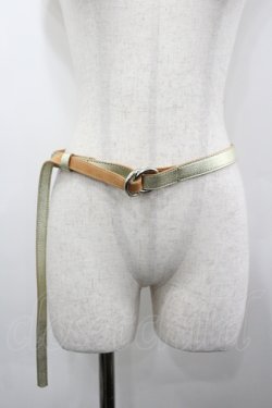画像1: Jane Marple Dans Le Salon / Shiny leather belt  ゴールド I-26-04-06-105-JM-ZA-TE-ZI
