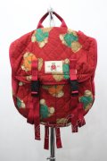 PINK HOUSE / くま柄キルティングリュック  赤 I-26-04-06-111-LO-BG-TE-ZI