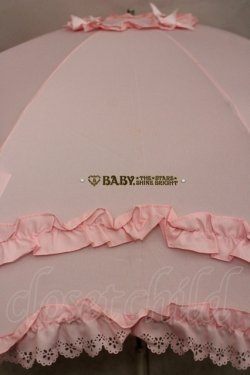画像3: BABY,THE STARS SHINE BRIGHT / フリル折りたたみ傘 (晴雨兼用)  ピンク I-26-04-06-113-BA-ZA-TE-ZI