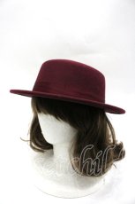 画像1: m petit by misako / サンリオキャラクターズコラボ ハローキティ カンカン帽  ワイン I-26-04-06-114-LO-AC-TE-ZI (1)