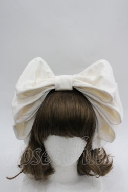 画像1: Hoshibako Works / お人形風ラッピングリボンカチューシャ  アイボリー I-26-04-06-115-LO-OP-TE-ZI