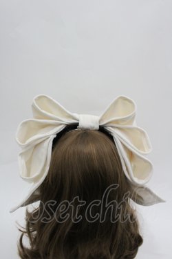 画像3: Hoshibako Works / お人形風ラッピングリボンカチューシャ  アイボリー I-26-04-06-115-LO-OP-TE-ZI