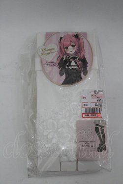 画像1: LOLITAその他(お買取対象外) / イモちゃんコラボ フリルガーターシアーオーバーニー  白 I-26-04-06-117-LO-ZA-TE-ZI