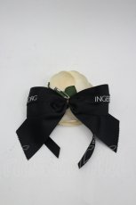 画像2: INGEBORG / カメリアリボンコサージュ  白×黒 I-26-04-06-119-LO-ZA-TE-ZI (2)