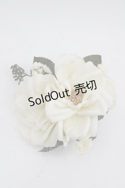 画像1: INGEBORG / フラワーコサージュ  白 I-26-04-06-121-LO-AC-TE-ZI