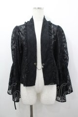 axes femme / ドロストリボン総レースボレロ  黒 I-26-04-06-002-AX-TO-SA-ZI