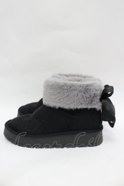 画像2: axes femme / バックリボンファームートン L 黒 I-26-04-06-124-AX-SH-SA-ZI