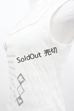 画像3: FRILL / 裾ナナメフリルタンクトップ  ホワイト I-26-04-06-014-HN-TO-SA-ZI
