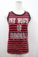 画像1: PEACE NOW / ボーダー&メッセージptタンクトップ M レッド×ブラック I-26-04-06-015-PU-TO-SA-ZI (1)