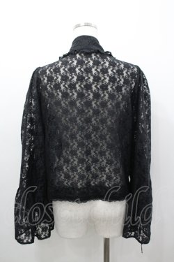 画像2: axes femme / ドロストリボン総レースボレロ  黒 I-26-04-06-002-AX-TO-SA-ZI