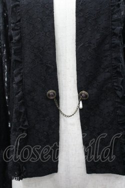 画像3: axes femme / ドロストリボン総レースボレロ  黒 I-26-04-06-002-AX-TO-SA-ZI