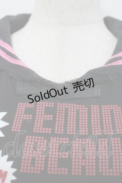 画像2: SEX POT ReVeNGe / セーラー襟Tシャツ  ブラック×ピンク I-26-04-06-019-SP-TS-SA-ZI