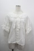 PINK HOUSE / フランス製レース使い襟付きブラウス  白 I-26-04-06-020-LO-BL-SA-ZI