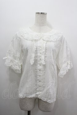画像1: PINK HOUSE / フランス製レース使い襟付きブラウス  白 I-26-04-06-020-LO-BL-SA-ZI