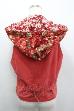 画像2: PINK HOUSE / チェリー柄フード付ベスト  赤 I-26-04-06-023-LO-TO-TE-ZI