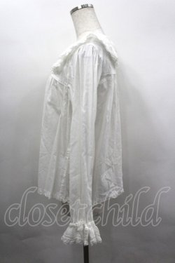 画像3: PINK HOUSE / ピコレース使い丸襟プルブラウス  白 I-26-04-06-024-LO-BL-SA-ZI