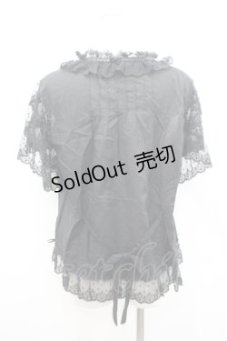 画像3: PINK HOUSE / レース半袖ブラウス  黒 I-26-04-06-026-LO-BL-SA-ZI