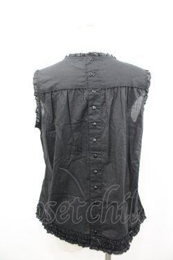 画像2: PINK HOUSE / ローンノースリーブブラウス  黒 I-26-04-06-027-LO-BL-SA-ZI