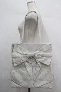 axes femme / タテ型ビッグリボントートバッグ  生成り I-26-04-08-033-AX-BG-TE-ZI