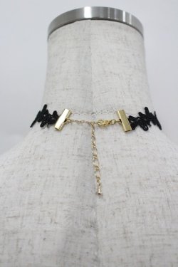 画像2: hiroko tokumine / エマカメオレースチョーカー  黒 I-26-04-08-006-LO-AC-SA-ZI