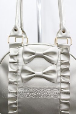 画像4: axes femme kawaii / ツインリボンラウンドハンドバッグ  ゴールド I-26-04-08-036-AX-BG-TE-ZI