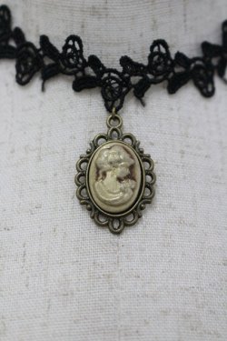 画像3: hiroko tokumine / エマカメオレースチョーカー  黒 I-26-04-08-006-LO-AC-SA-ZI