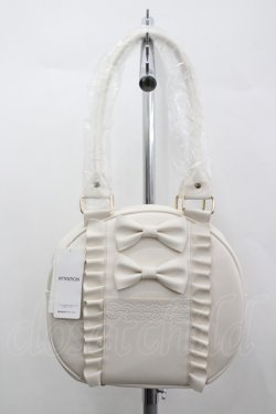 画像1: axes femme kawaii / ツインリボンラウンドバッグ  生成り I-26-04-08-039-AX-BG-TE-ZI