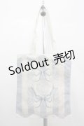 LOLITAその他(お買取対象外) / リボン時計ストライプ柄トートバッグ  サックスＸアイボリー I-26-04-08-041-LO-BG-SA-ZI