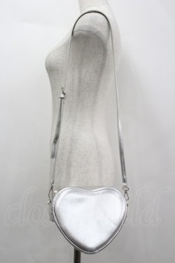 画像2: axes femme POETIQUE / ロゴプレートハートポシェット  シルバー I-26-04-08-042-AX-BG-TE-ZI