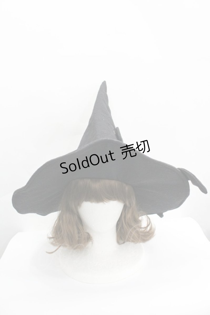 画像2: LOLITAその他(お買取対象外) / リボン魔女ハット  黒 I-26-04-08-047-LO-AC-SA-ZI (2)