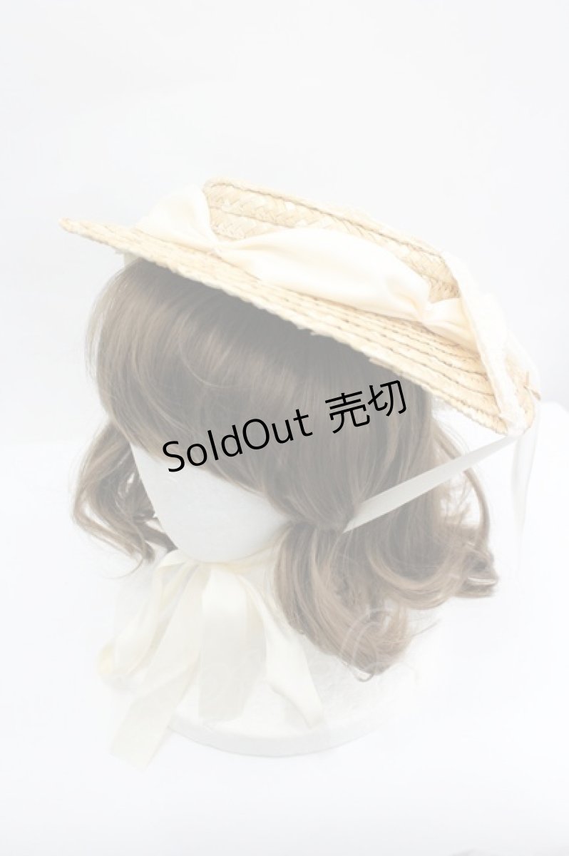 画像1: LOLITAその他(お買取対象外) / レースリボン麦わらハット  ブラウンｘベージュ I-26-04-08-048-LO-AC-SA-ZI (1)
